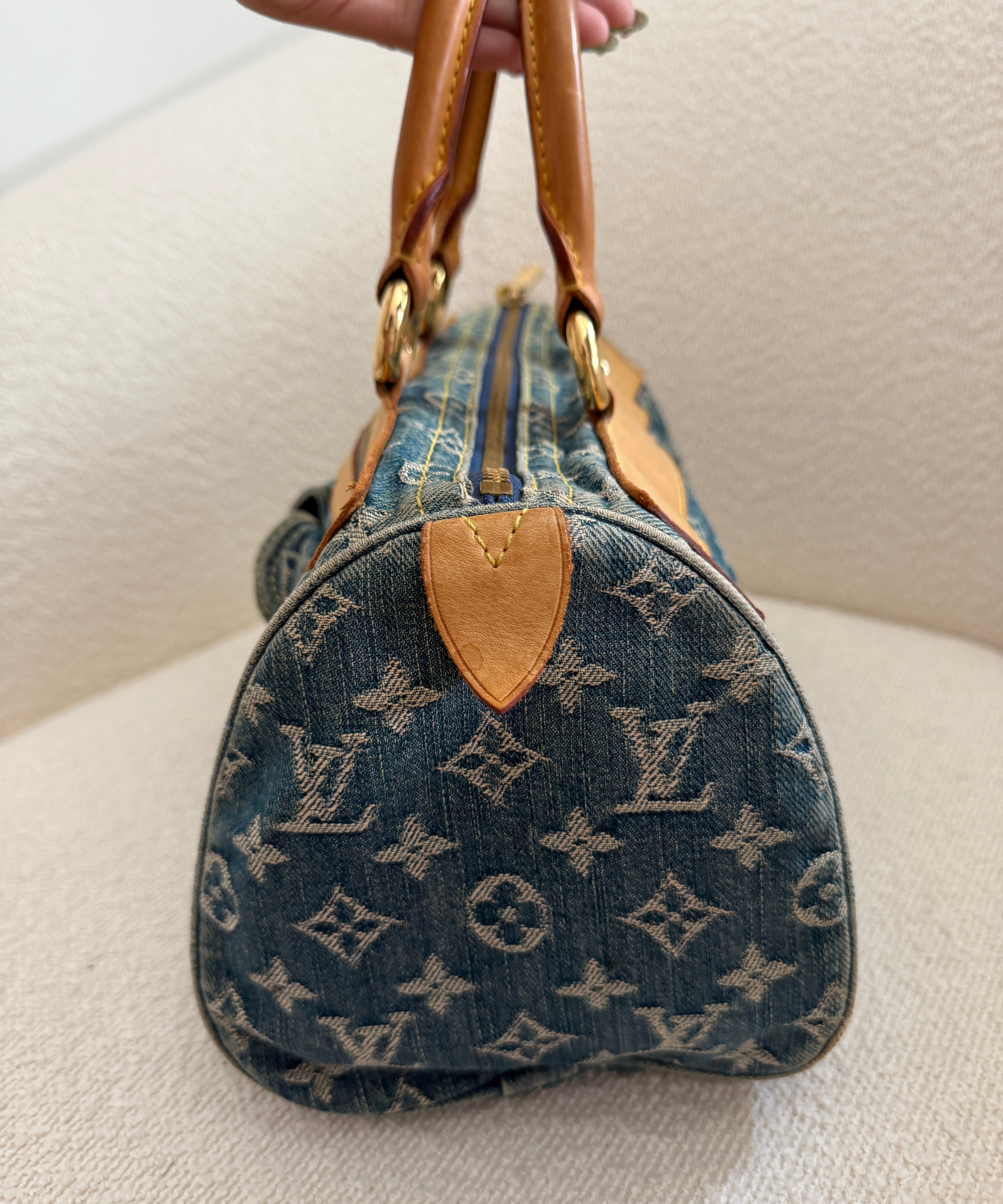 Louis Vuitton Denim Neo Speedy Monogram Handbag