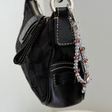 Coach Black Demi Hamptons Buckle Bag