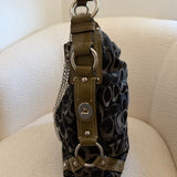 Grey Coach Canvas Large Carly Bag