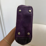 Rare Coach Swarovski Purple Optic Kisslock Hand Bag