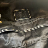 Coach Black Signature Turnlock Ergo Flap Bag