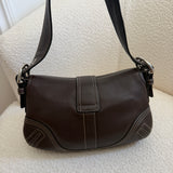Rare Leather Brown Canvas Mini Soho Bag