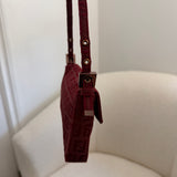 Red Mini Fendi Baguette Shoulder Bag