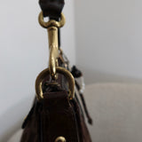 Coach Brown Madison Op Art Shoulder Bag