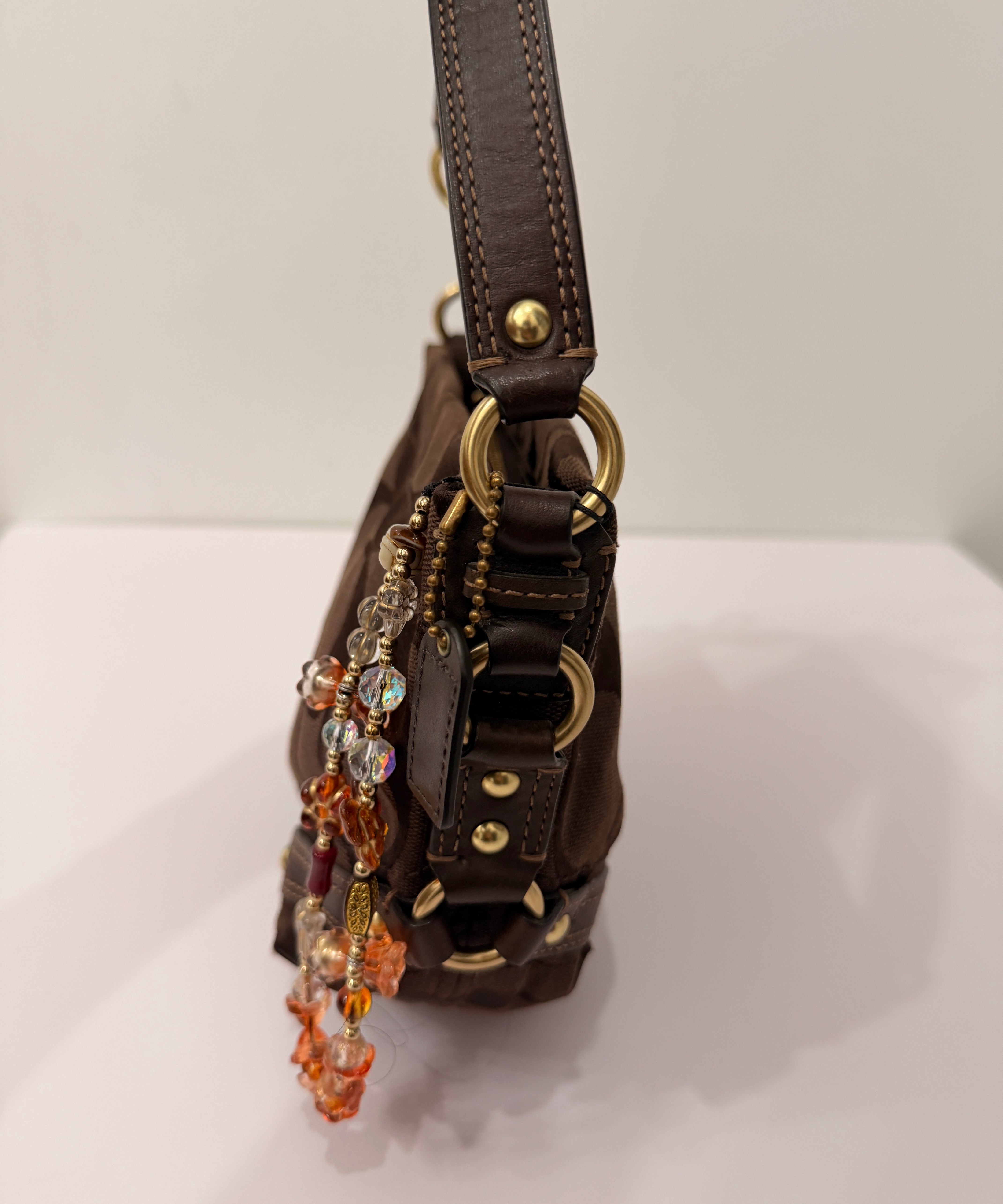 Brown Canvas Small Carly Bag