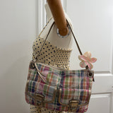 Rare Coach Poppy Multicolored Plaid Madras Bag