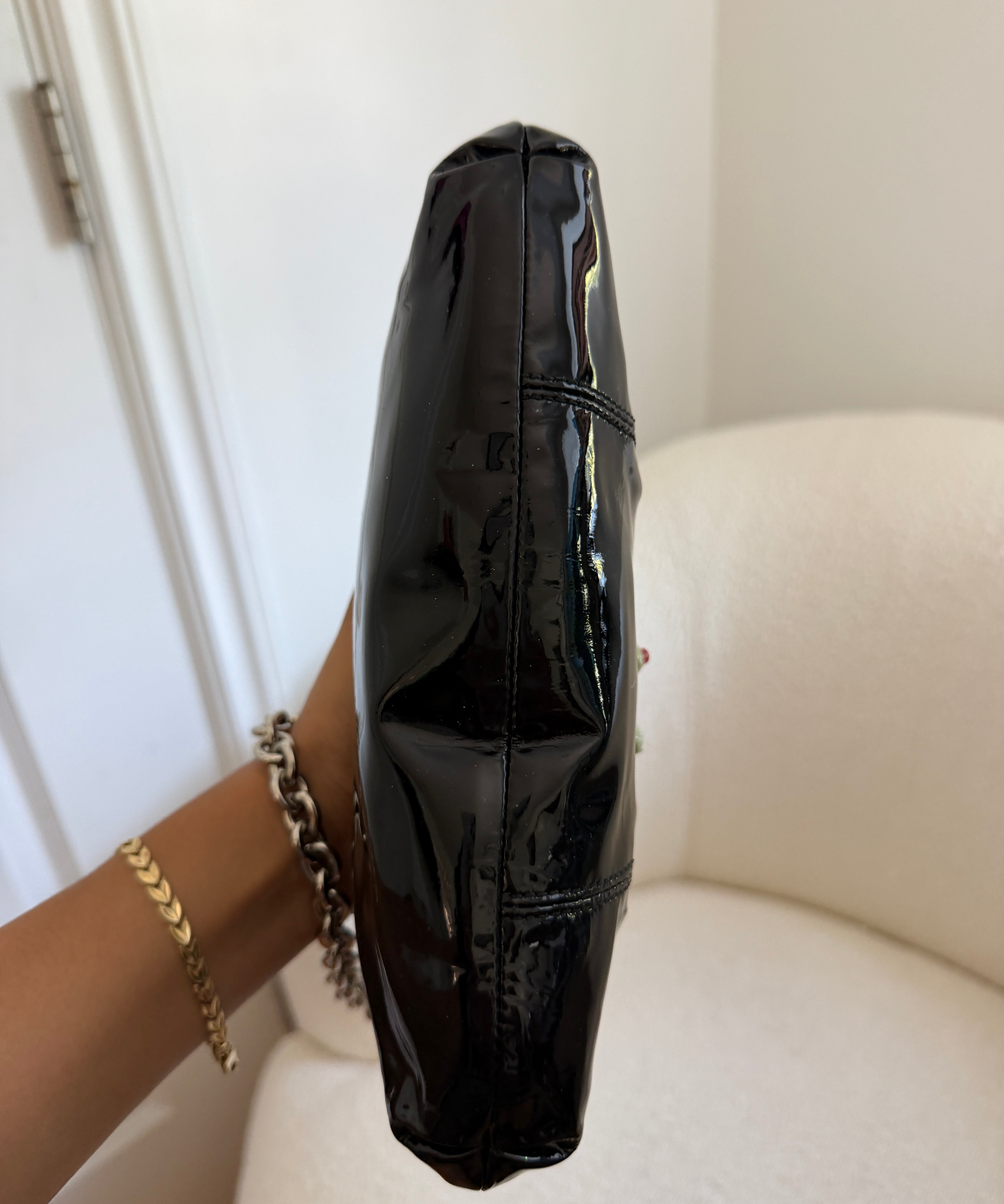 NWT Coach Black Patent Madison Mini Bag