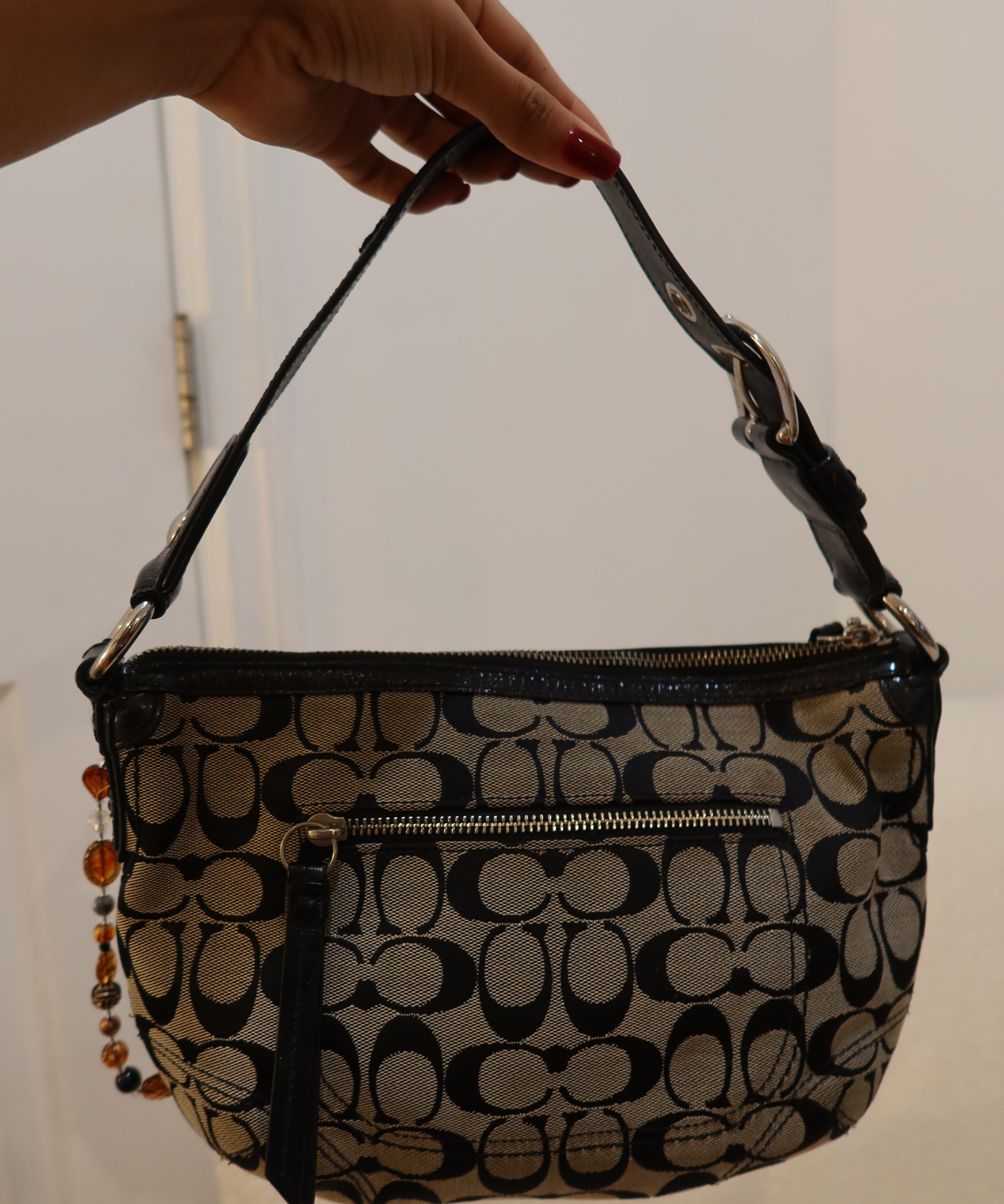 Coach Grey Signature Hobo Bag