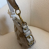 Beige Signature Coach Mini Zoe Bag