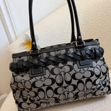 Coach Grey Signature Hamptons Carry-All Bag