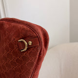 Salmon Pink Suede Gucci Abbey D-Ring Medium Hobo Shoulder Bag