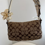 Coach Beige Mini Soho with White Leather