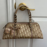Beige Dior Romantique Trotter Hand Bag