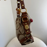 Coach Brown Signature Medium Carly Bag