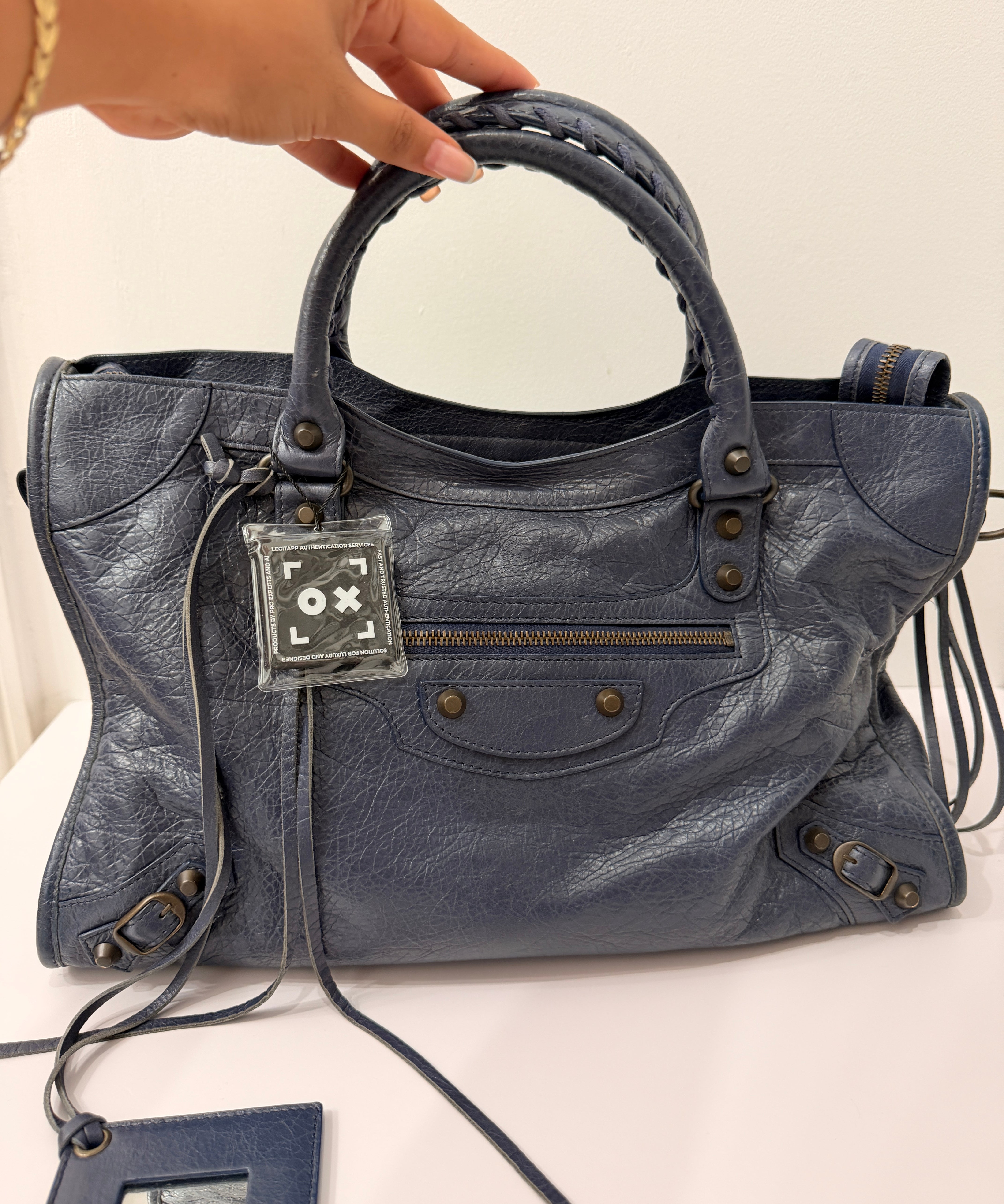 Balenciaga Navy Classic City Bag