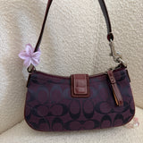 Coach purple Canvas Demi Hamptons Buckle Bag