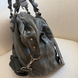 Grey Balenciaga Giant City Bag with Brogue Hardware