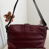 Coach Red Leather Hamptons Shoulder Bag