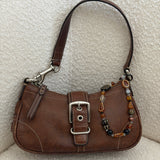 Coach Tan Brown Demi Hamptons Buckle Bag