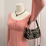 Coach Grey Signature Demi Hamptons Bag
