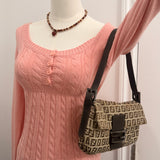 Fendi Signature Brown Baguette Bag