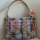 Rare Coach Poppy Multicolored Madras Bag