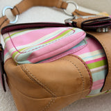 Rare Coach Striped Double Pocket Soho Bag