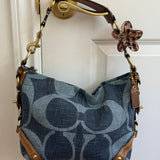 Coach Denim Signature Medium Carly Bag