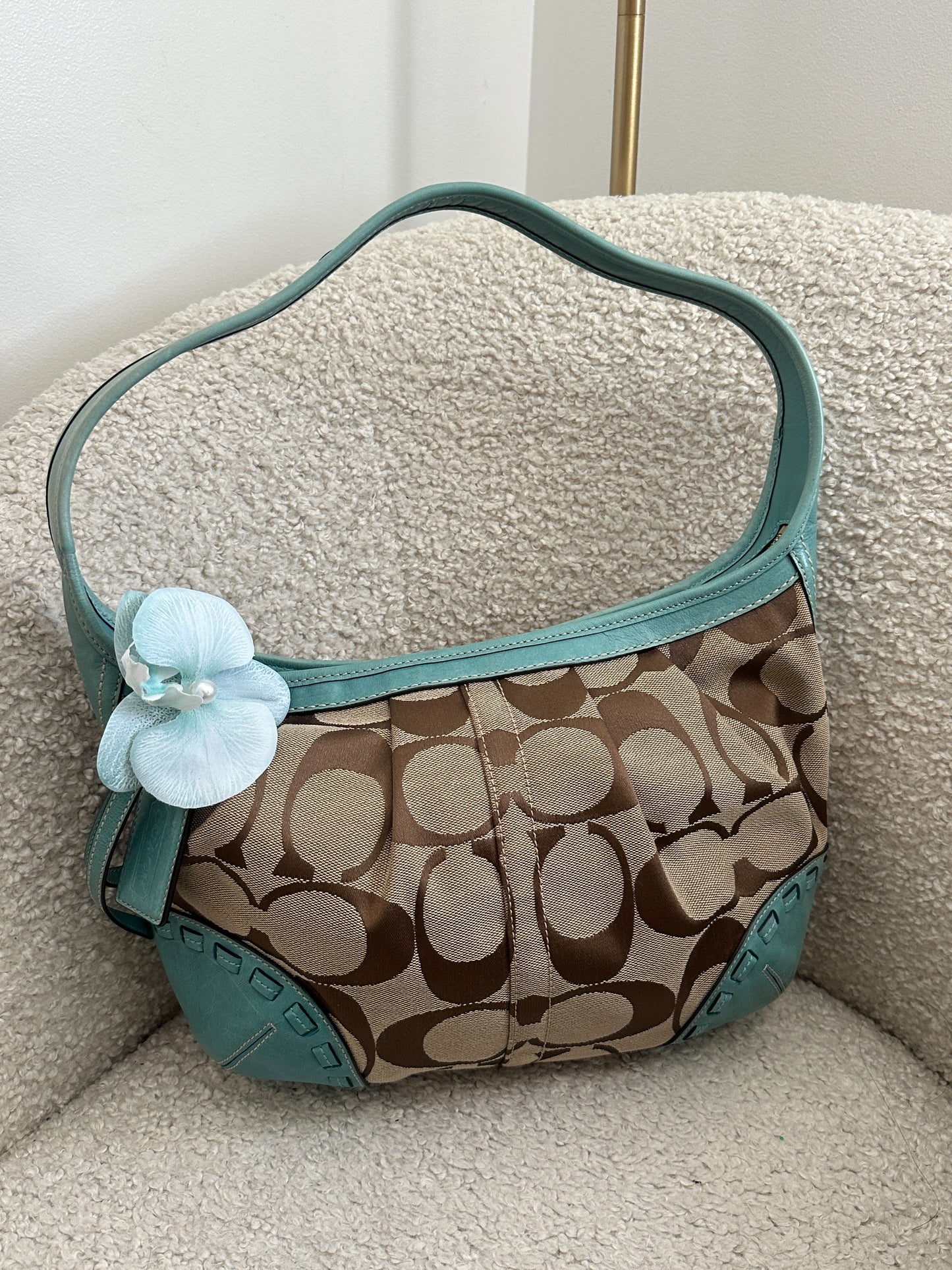 Coach Teal Monogram Ergo Bag