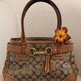 Coach Tan Signature Hamptons Carry-All Bag