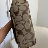 Coach Brown Stripe Signature Shoulder Bag