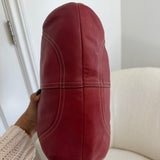 Coach Red Leather Hobo Bag