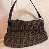 Brown Fendi Zucca Chef Shoulder Bag