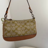 Rare Coach Lime Green Signature Demi Hamptons Bag