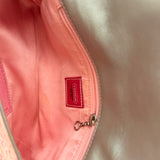 Limited Edition Coach Pink Mini Signature Lurex Clip Flap