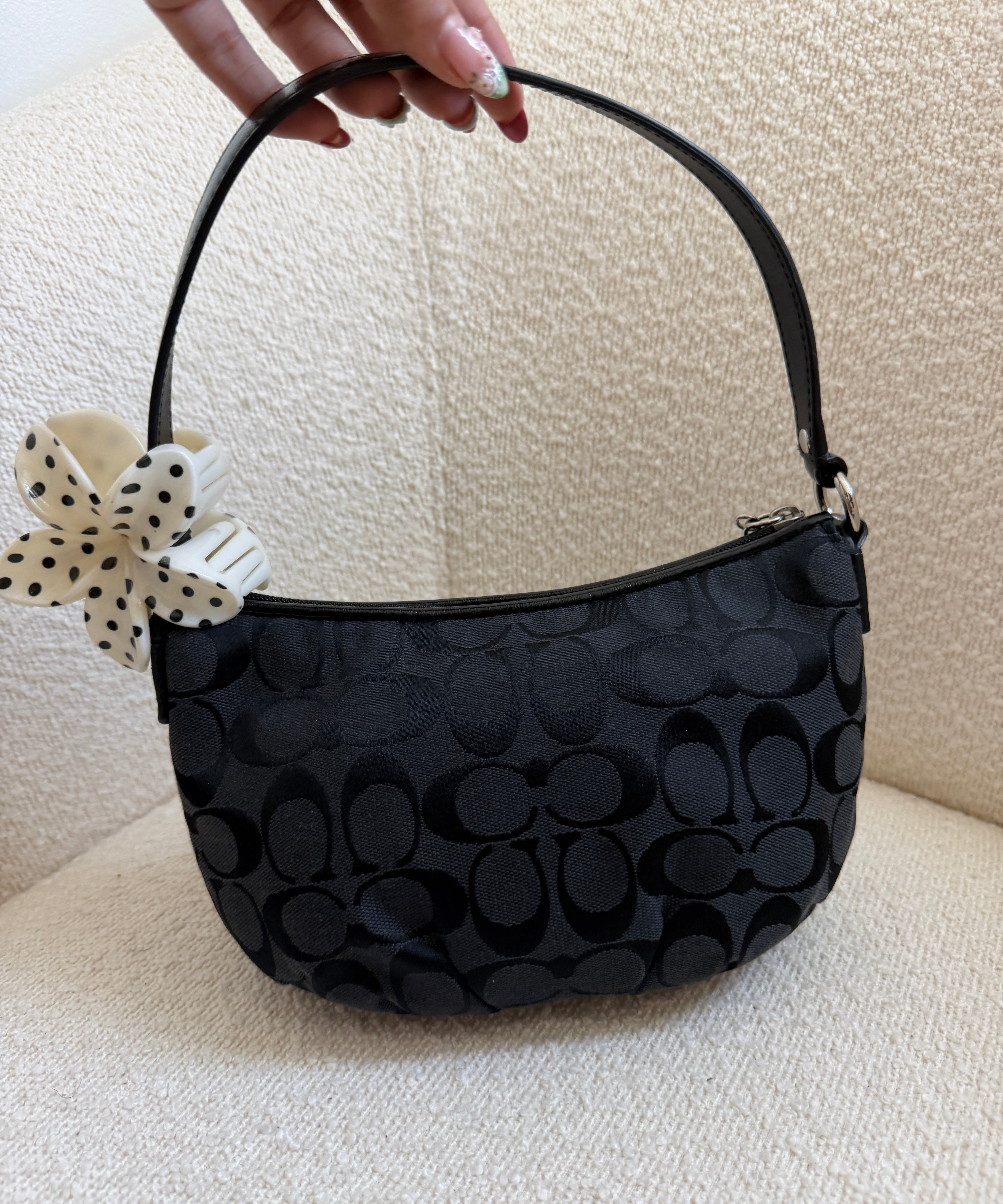 Black Coach Signature Mini Bag