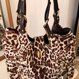 Jimmy Choo Leopard Pony Hair Buckle Bag
