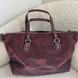 Coach Burgundy Tote Bag