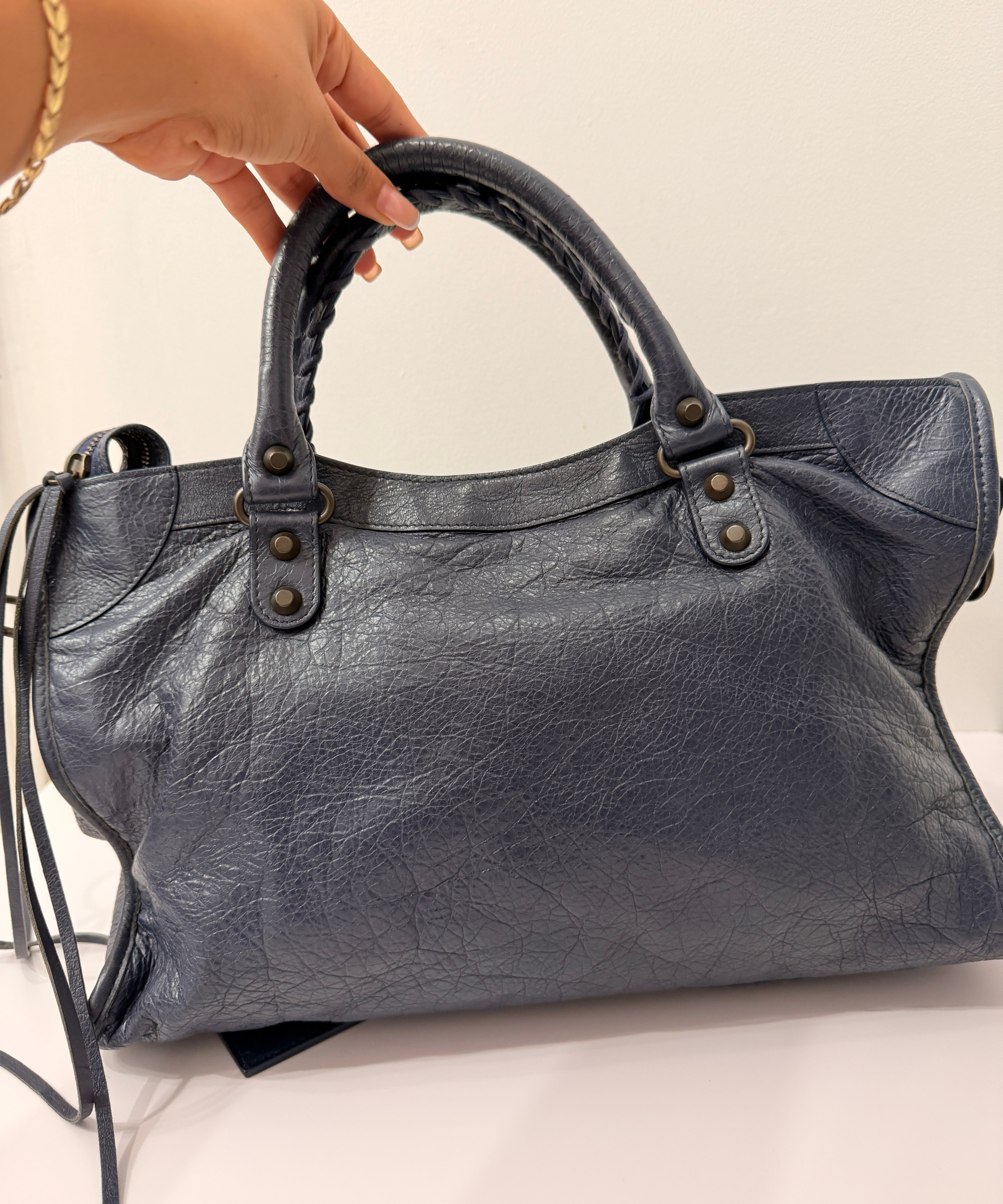 Balenciaga Navy Classic City Bag