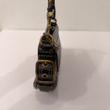 Coach Black Patent Micro Zoe Bag