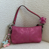 Coach Pink Signature Pochette Bag