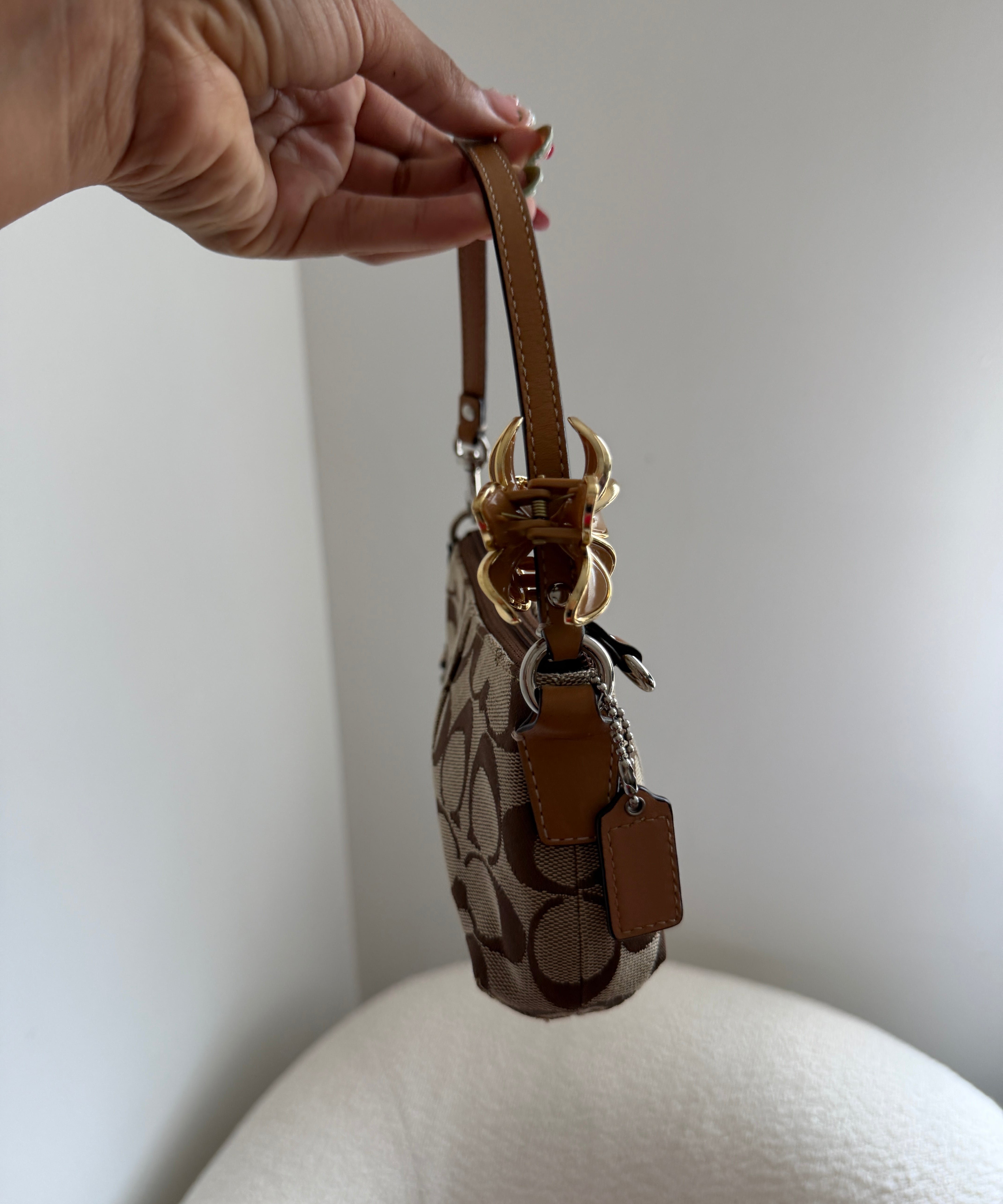 Coach Tan Mini Pochette Bag