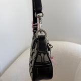 Coach Grey Canvas Demi Hamptons Buckle Bag