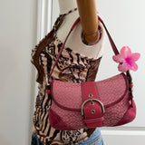 Coach Pink Canvas Mini Soho Bag