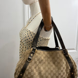 Brown GG Gucci Canvas Tote Bag