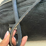 Black Leather Gucci Bowler Shoulder Bag