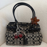 Coach Grey Signature Hamptons Carry-All Bag