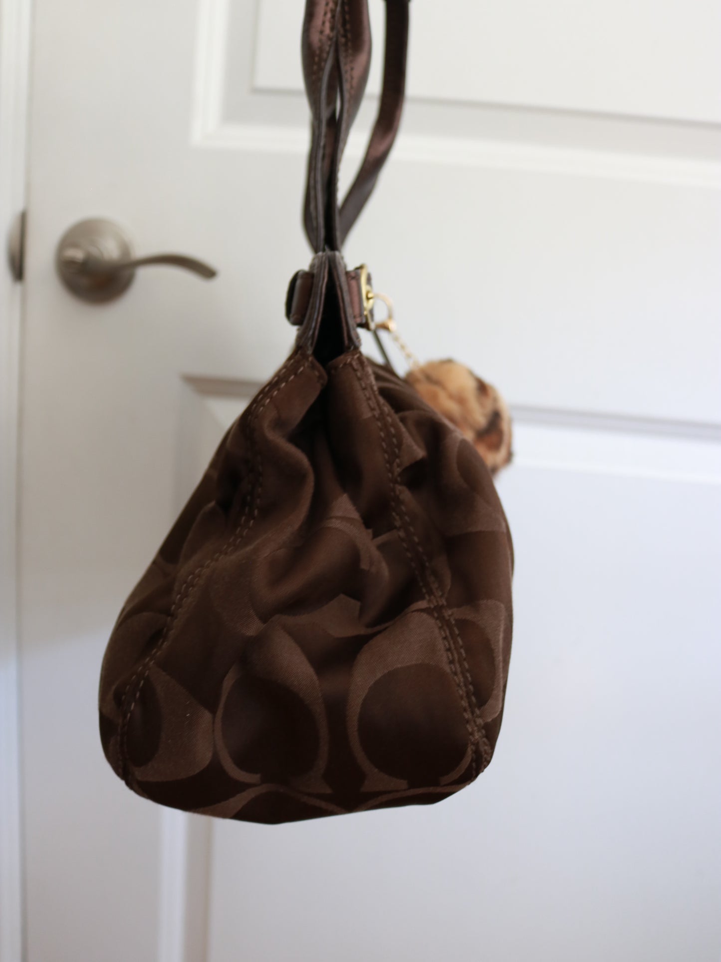 Coach Brown Garnett Turnlock Bag