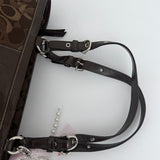 Brown Coach Optic Tote Bag