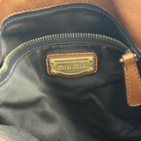 Miu Miu Brown Vitello Lux 2-Way Leather Hand Bag